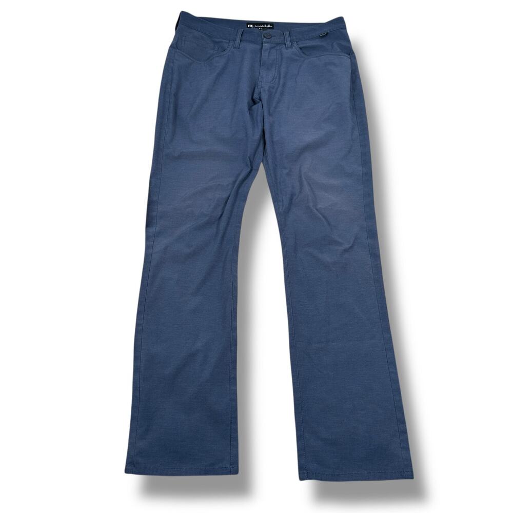 Travis Mathew Golf Pants Men’s 32 Navy Blue‎ Cotton 5-Pocket Stretch Performance